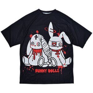 Bunny Dolls Blood Splash Oversized Tee